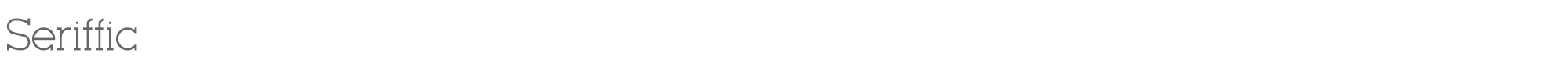 Sample characters Seriffic Font
