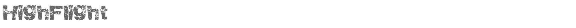 Sample characters High Flight Font