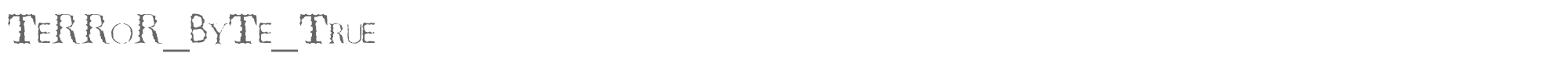 Terror Byte True TeRRoR_ByTe_True.ttf font preview