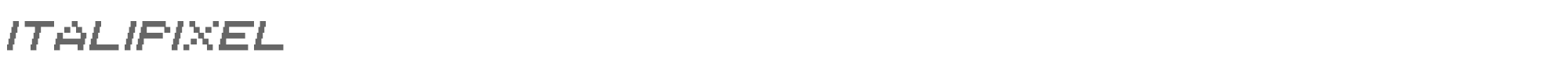 Sample characters Italipixel Font