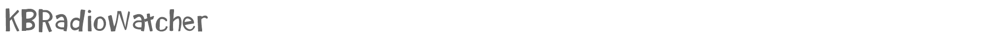 KB Radio Watcher KBRadioWatcher.ttf font preview