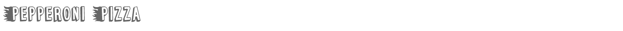 Sample characters Pepperoni Pizza Font