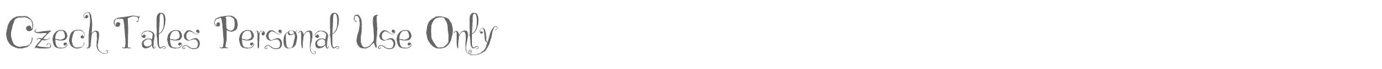 Sample characters Czech Tales Font