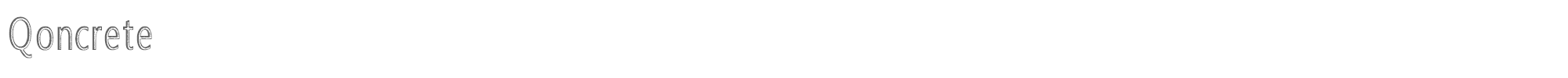 Sample characters Qoncrete Font