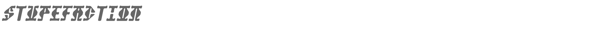 Sample characters Stupefaction Font
