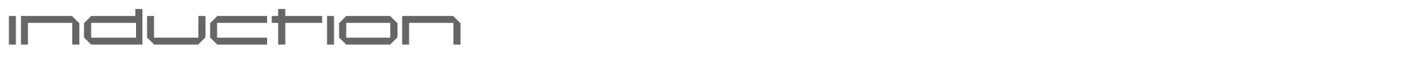 Sample characters Induction Font