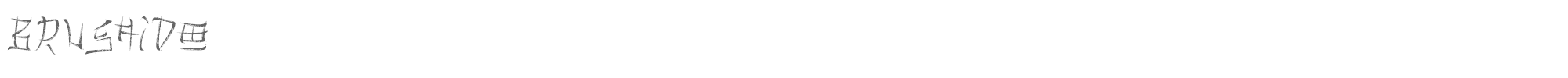 Sample characters Brushido Font