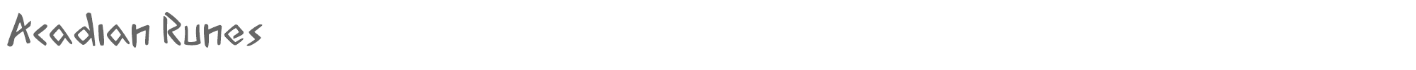 Sample characters Acadian Runes Font