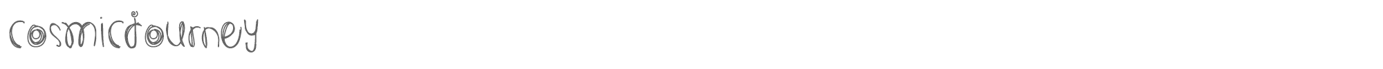 Sample characters Cosmic Journey Font
