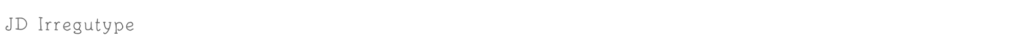 Sample characters JD Irregutype Font