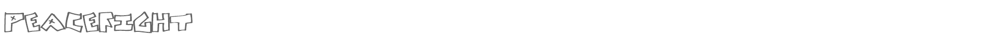 Sample characters Peace Fight Font