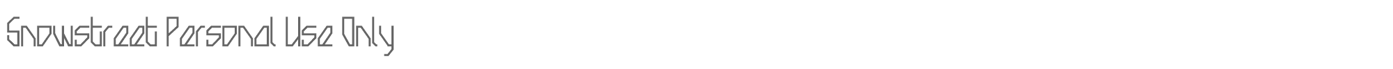 Sample characters Snowstreet Font