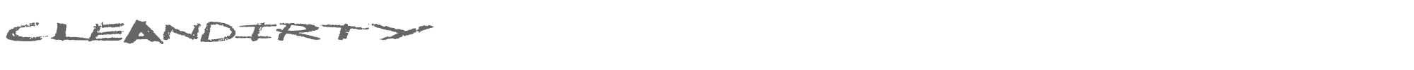 Sample characters Clean Dirty Font