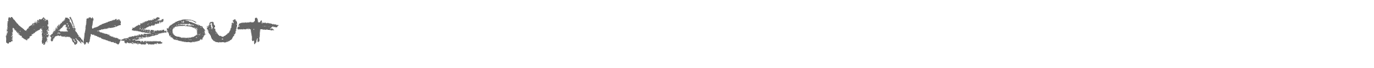 Sample characters MakeOut Font
