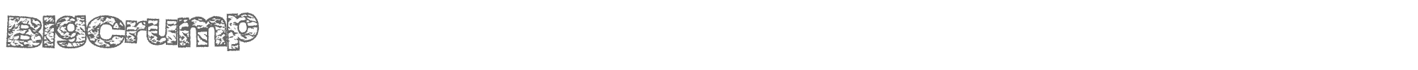 Sample characters Big Crump Font