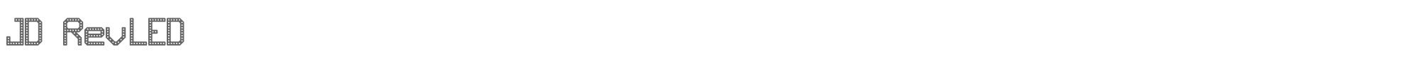 Sample characters JD RevLED Font