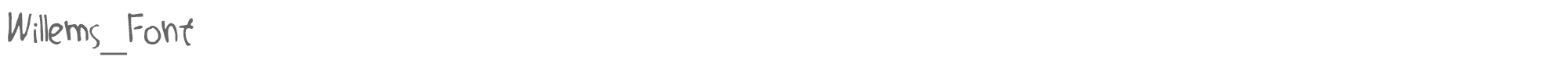 Sample characters Willems Font Font