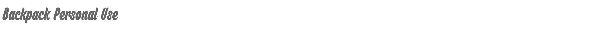 Sample characters Backpack Font