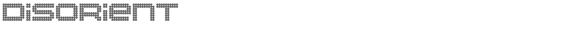 Sample characters Disorient Font