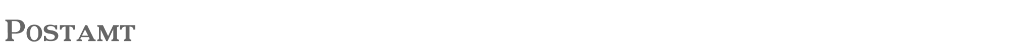 Sample characters Postamt Font