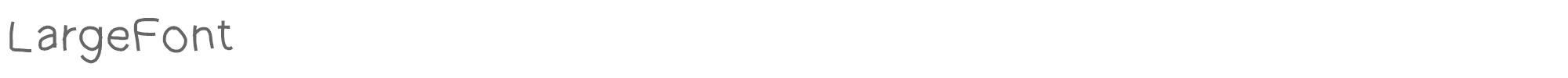 Sample characters Large Font Font