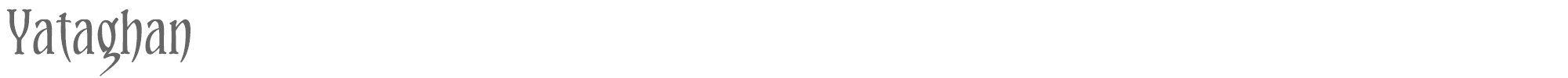 Sample characters Yataghan Font