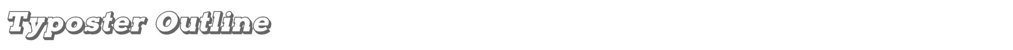 Typoster Typoster_outline_italic_demo.otf font preview