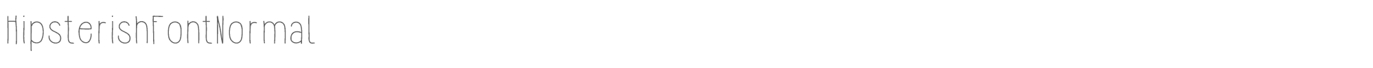 Sample characters Hipsterish Font