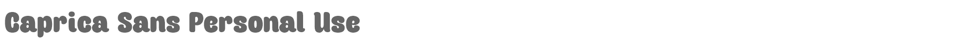 Caprica Sans CapricaSansPersonalUse.ttf font preview