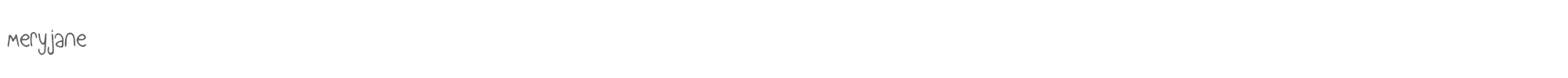 Sample characters Meryjane Font
