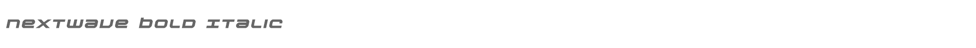 Nextwave nextwaveboldital.ttf font preview