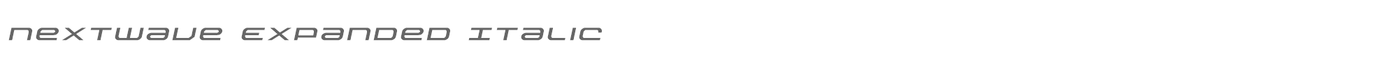 Nextwave nextwaveexpandital.ttf font preview
