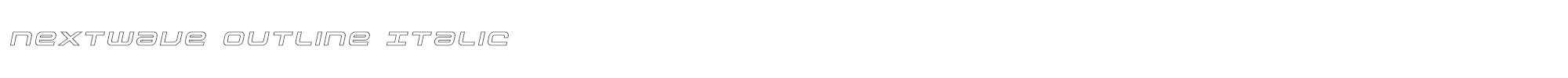 Nextwave nextwaveoutital.ttf font preview