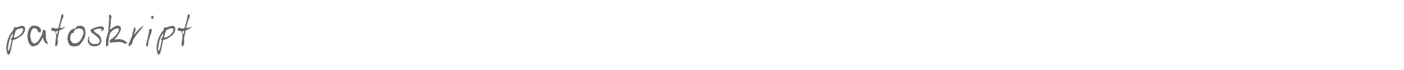 Sample characters Patoskript Font