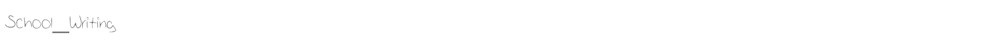 Sample characters School Writing Font