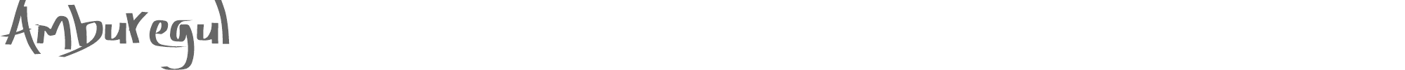 Sample characters Amburegul Font