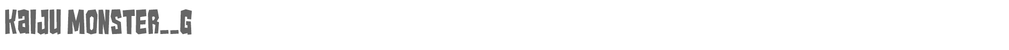 Kaiju Monster G gomarice_kaiju_monster.ttf font preview
