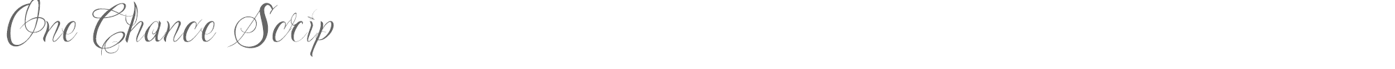 One Chance Script OneChanceScript-Regular.ttf font preview