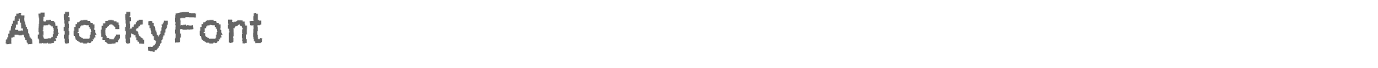 Sample characters Ablocky Font Font