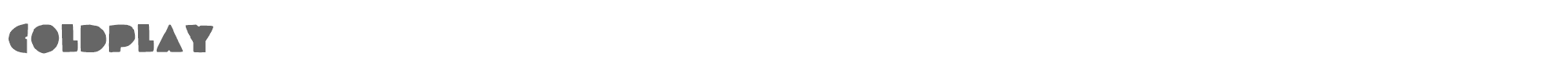 Sample characters Coldplay Font