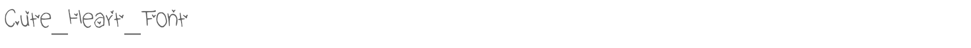 Sample characters Cute Heart Font Font