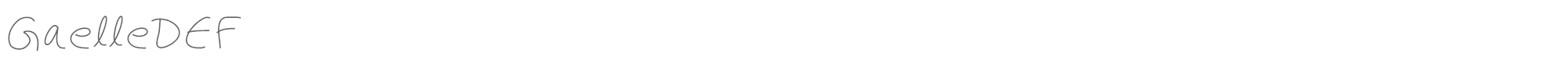 Gaelle DEF GaelleDEF.ttf font preview