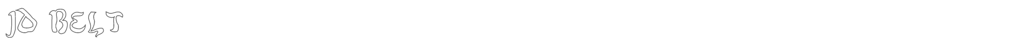 Sample characters JD Belt Font