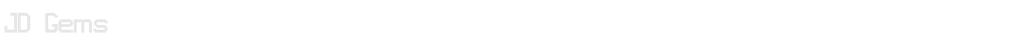Sample characters JD Gems Font
