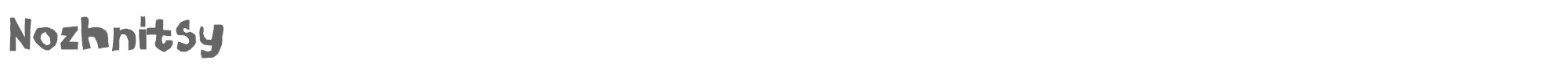 Sample characters Nozhnitsy Font