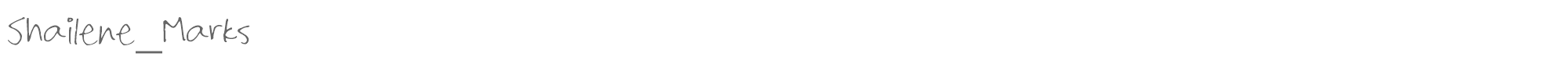 Sample characters Shailene Marks Font