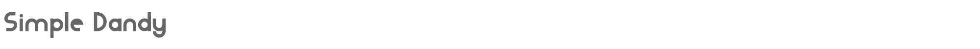 Sample characters Simple Dandy Font