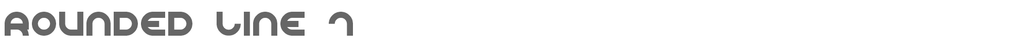 Sample characters Rounded Line 7 Font