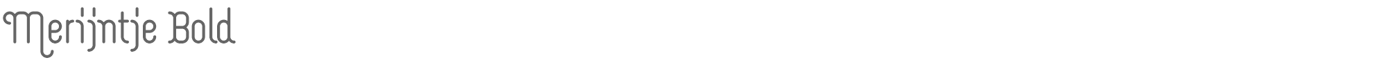 Sample characters Merijntje Font