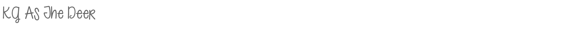Sample characters KG As The Deer Font